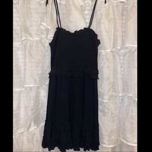Forever21 Black Ruffled Dress